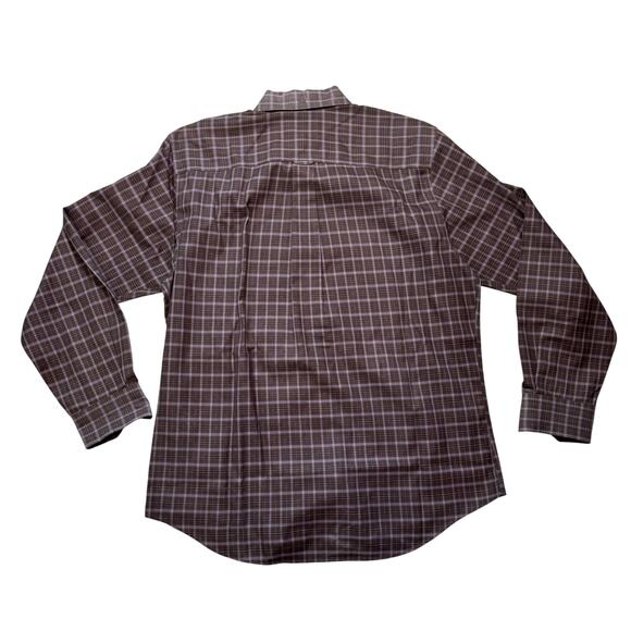 NORDSTROM Traditional Fit Men's Shirt Button-Up Check Plaid Wrinkle Free  XL - Picture 2 of 8